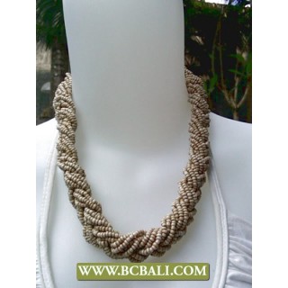 Cream Chockers Squins wrap necklace Fashion